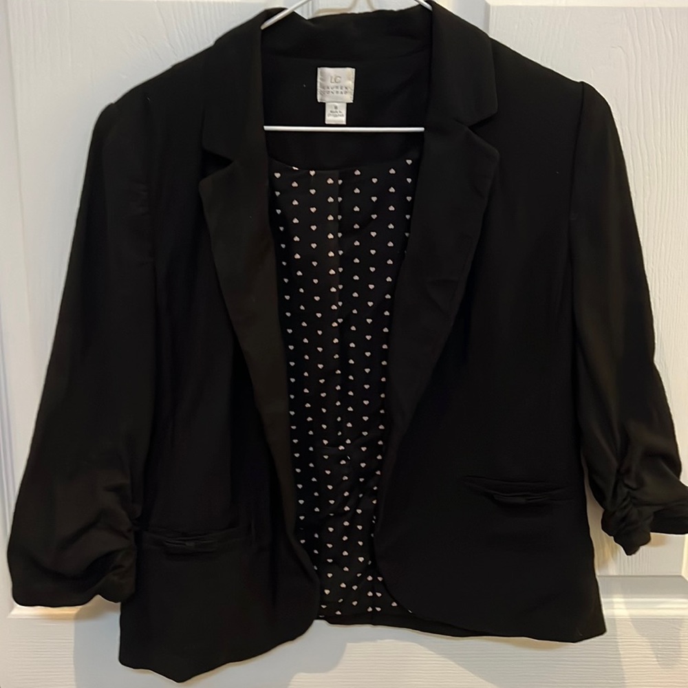 LC Crop Black Blazer Size 8